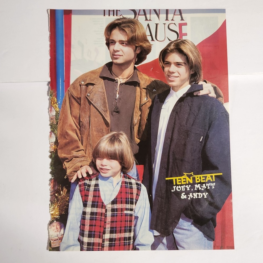 Joey Matthew Andrew Lawrence brothers pinup poster clipping vintage 8x10